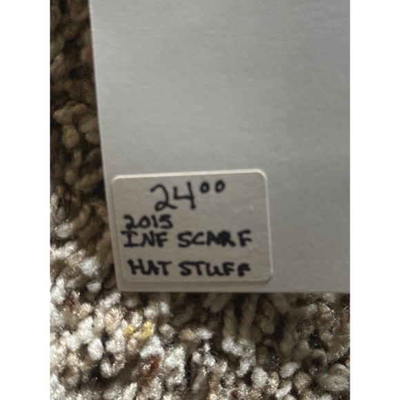 Hat Stuff Plaid Infinity Scarf Teal Black Cream Faux Fur Lined Multi Loop NWT - Picture 4 of 7